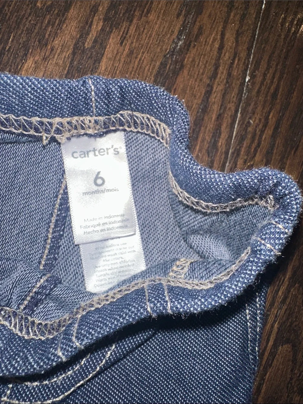 Carter's Blue Knit Denim Look Leggings size 6 months